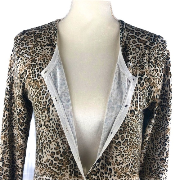 JONES NEW YORK (PS) Animal print cardigan - Picture 4 of 6